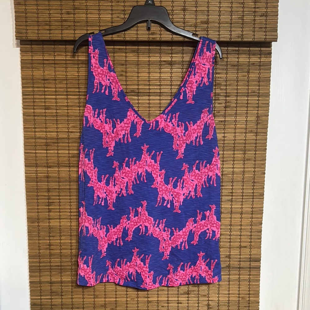 Lilly Pulitzer giraffe tank size L